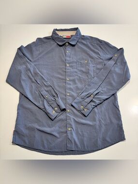 Craghoppers Insect Shield Shirt Mens Large Grey Outdoor Roll Tab Sleeve Vented